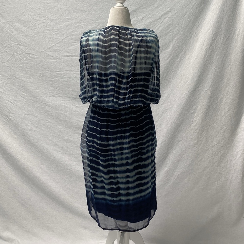 Blue Tie-Dye Sleeveless Dress - Picture 3 of 6